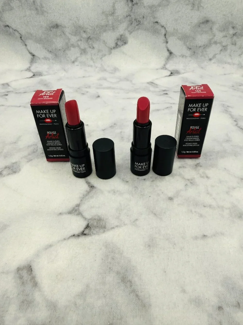 Make Up For Ever Beauty Set-Intense Lipstick 164Sassy Rhubarb,Travel-2pc-BOX-NEW